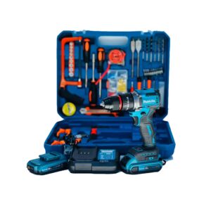 دریل شارژی ماکیتا 36 ولت براشلس سه نظام فلزی ابزار کامل